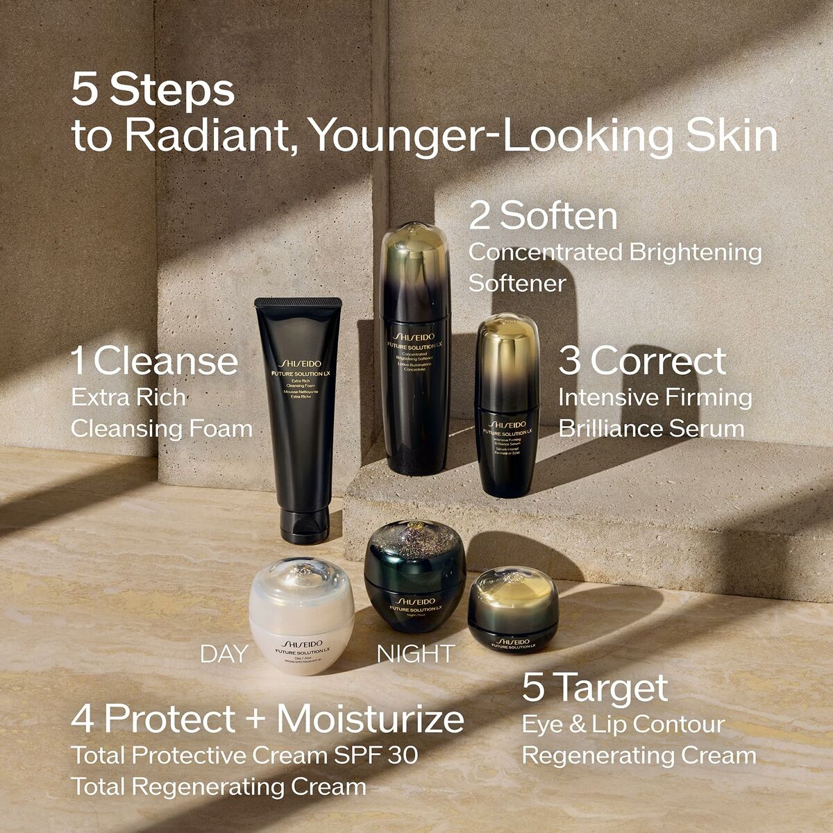 Facial Cream Shiseido FUTURE SOLUTION LX 50 ml for Women skincare packaging