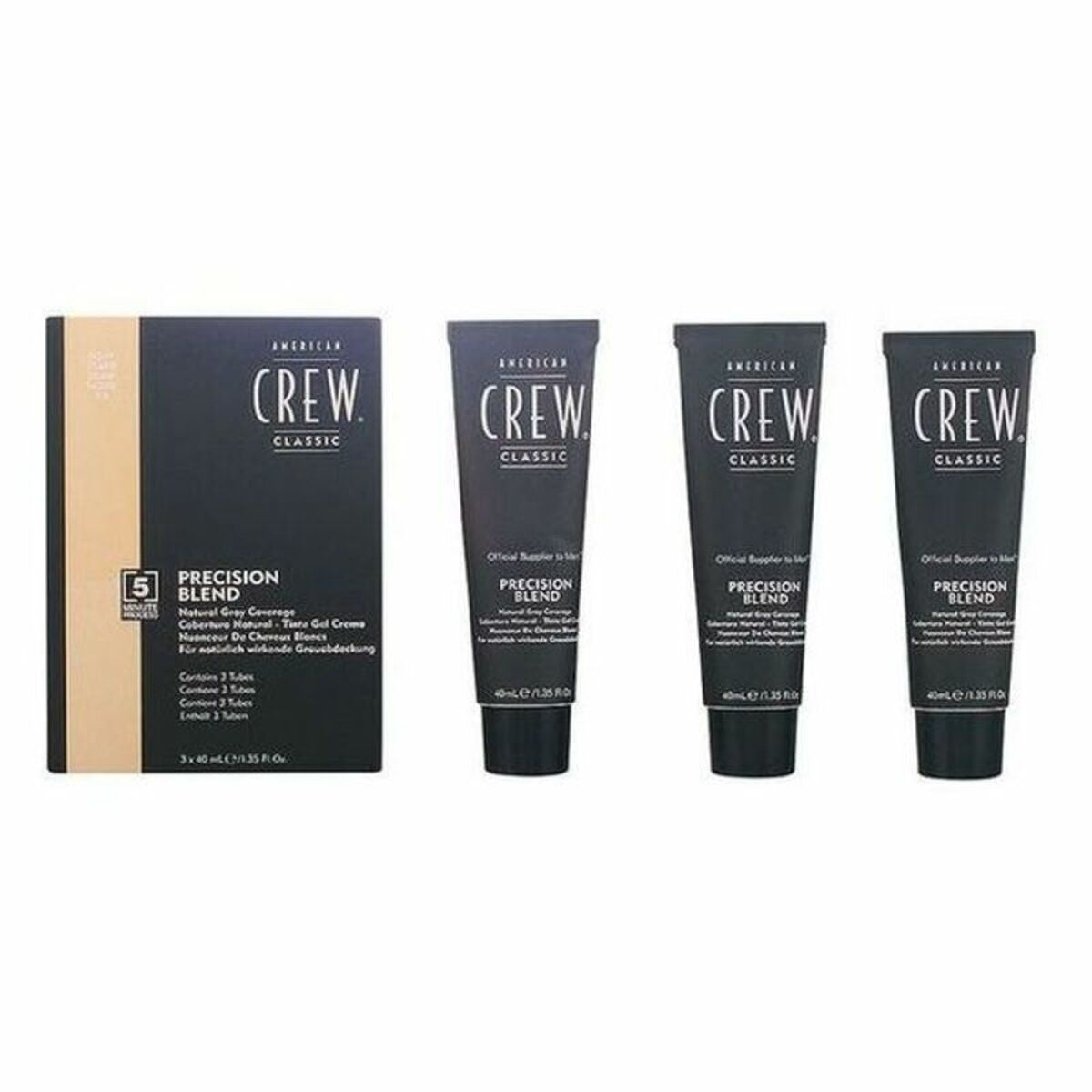 Permanent Dye American Crew ACW0054 Nº 7-8 Light Nº 7-8 Light Lote for Men product packaging