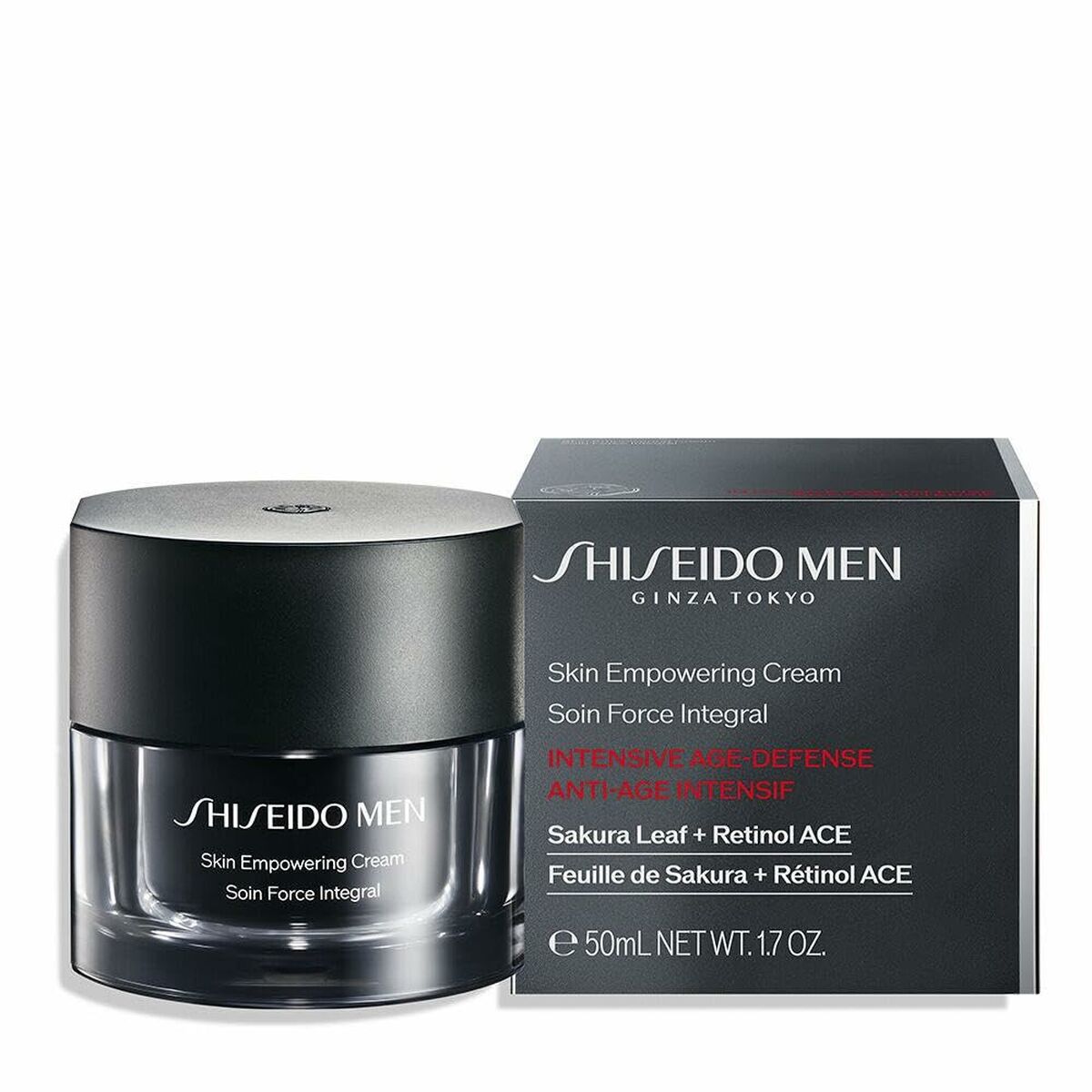Hydrating Facial Cream Shiseido MEN 50 ml for Men skincare packaging