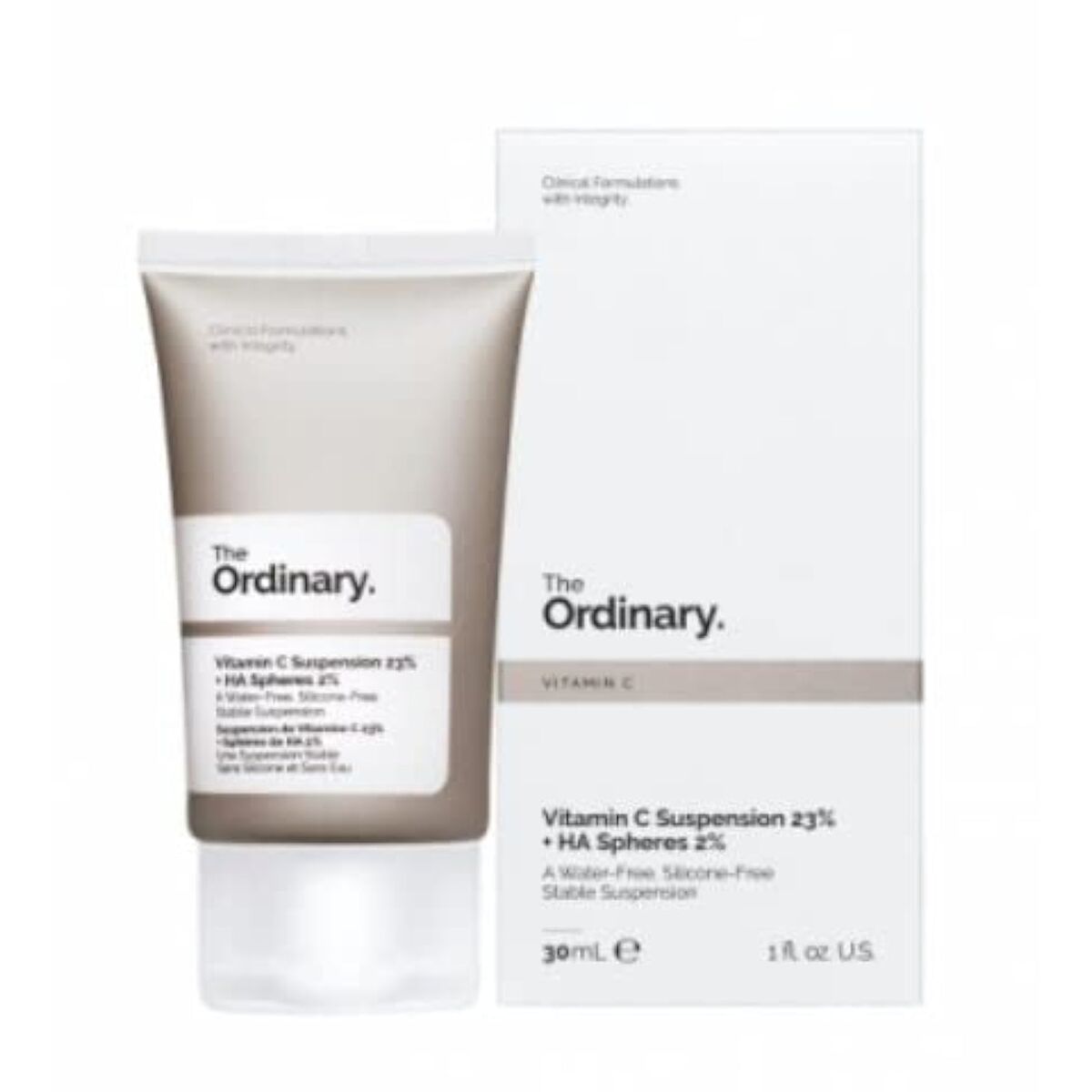 Day Cream The Ordinary VITAMIN C SUPENSION 23% + HA SPHERES 2% 30 ml skincare packaging