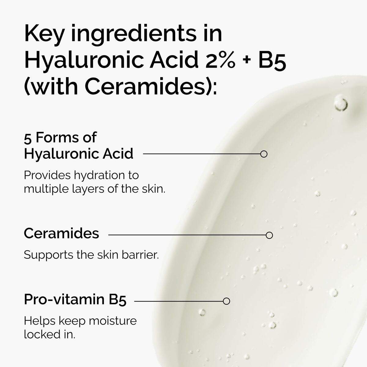 Facial Serum The Ordinary HYALURONIC ACID 2% + B5 30 ml serum bottle