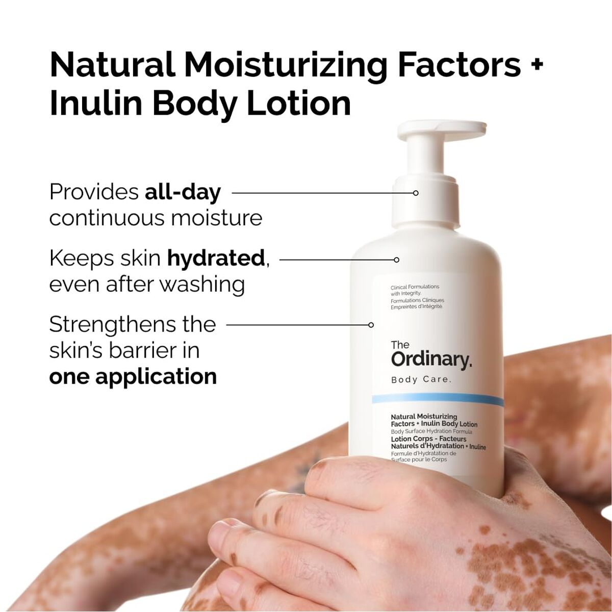 Body Lotion The Ordinary NATURAL MOISTURIZING FACTORS + IMULIN 240 ml skincare packaging