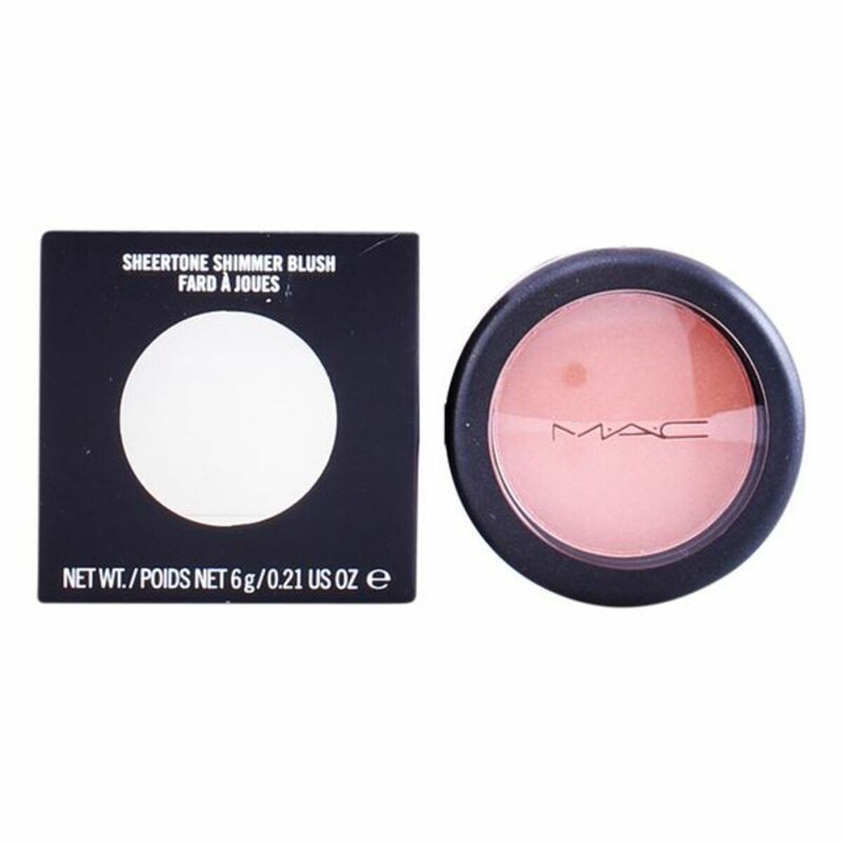 Blush Sheertone Shimmer Mac Sheertone Shimmer (6 g) sunbasque 6 g makeup packaging