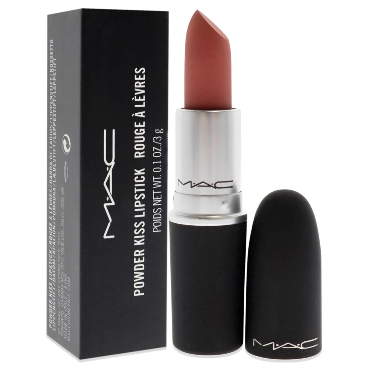 Lipstick Mac Powder Kiss Mull It Over 3 g makeup packaging