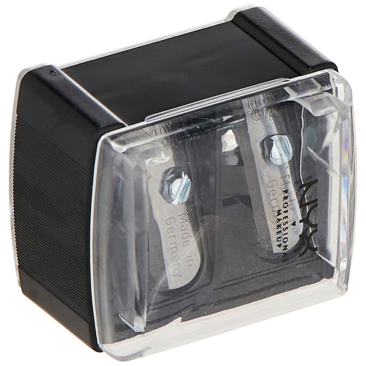 Pencil Sharpener NYX Sharpener Make-up Black 2 Compartments (1 Unit) product packaging