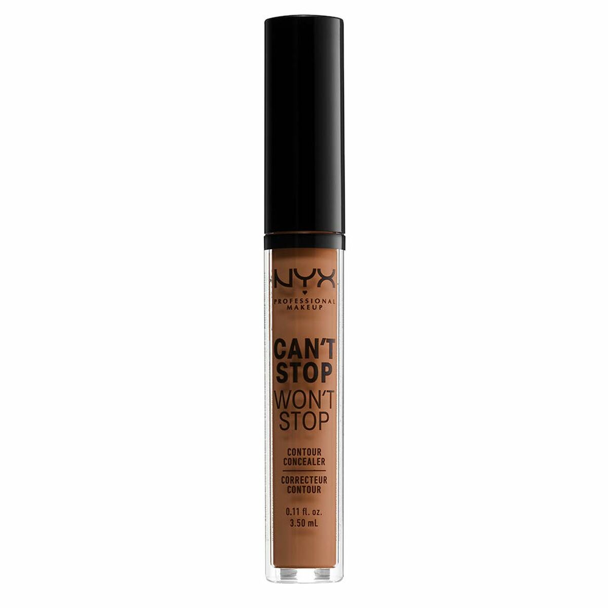 Liquid Corrector NYX Can't Stop Won't Stop Warm caramel 3,5 ml product packaging 3.5 ml