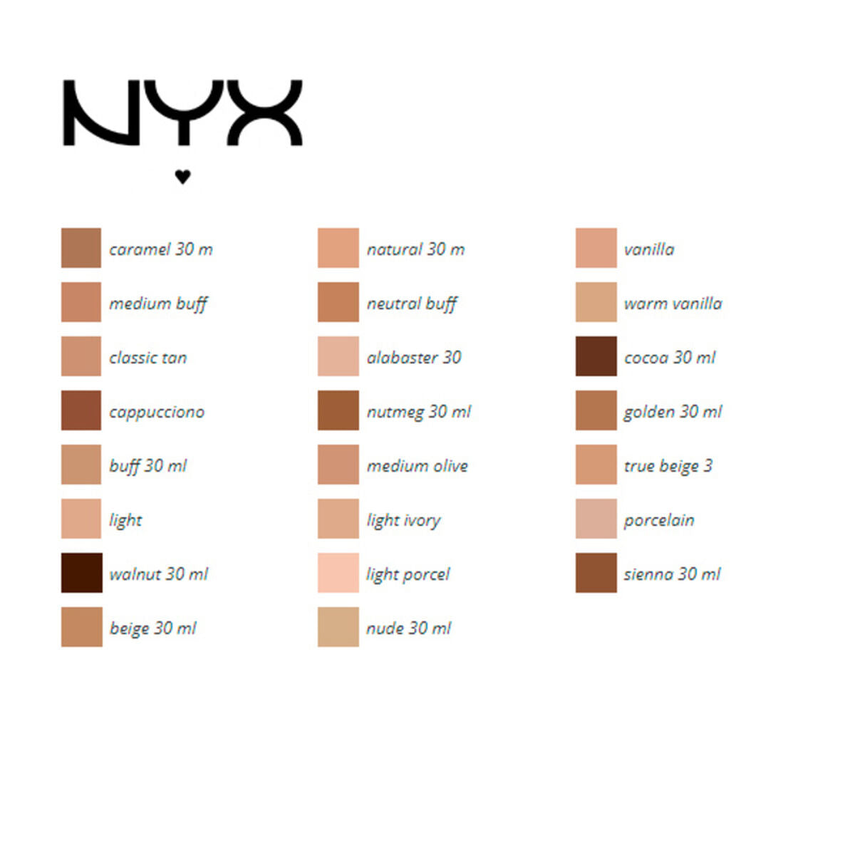 Liquid Make Up Base Can't Stop Won't Stop NYX (30 ml) (30 ml) product packaging