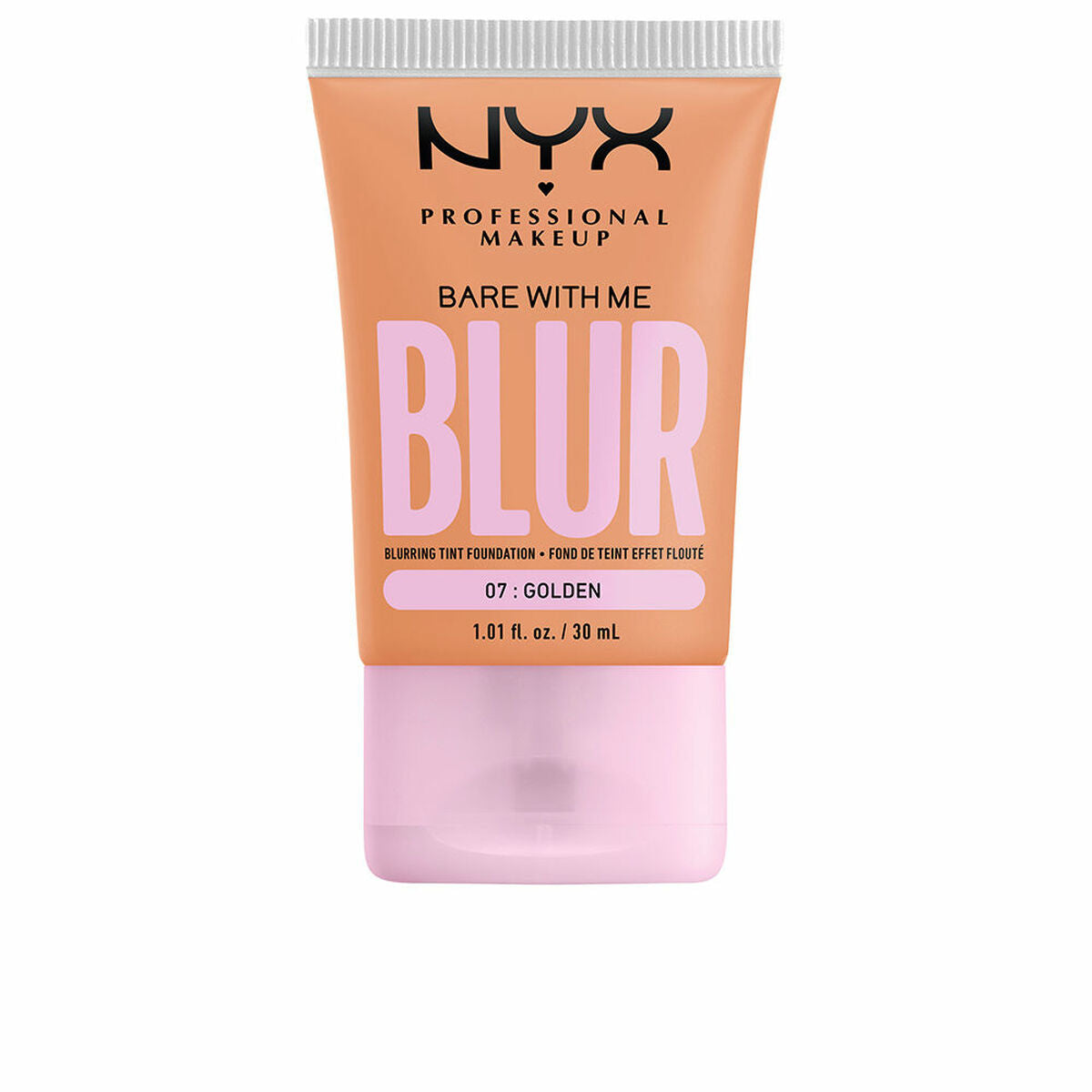 Liquid Make Up Base NYX Bare With Me Blur Nº 07- golden 30 ml product packaging