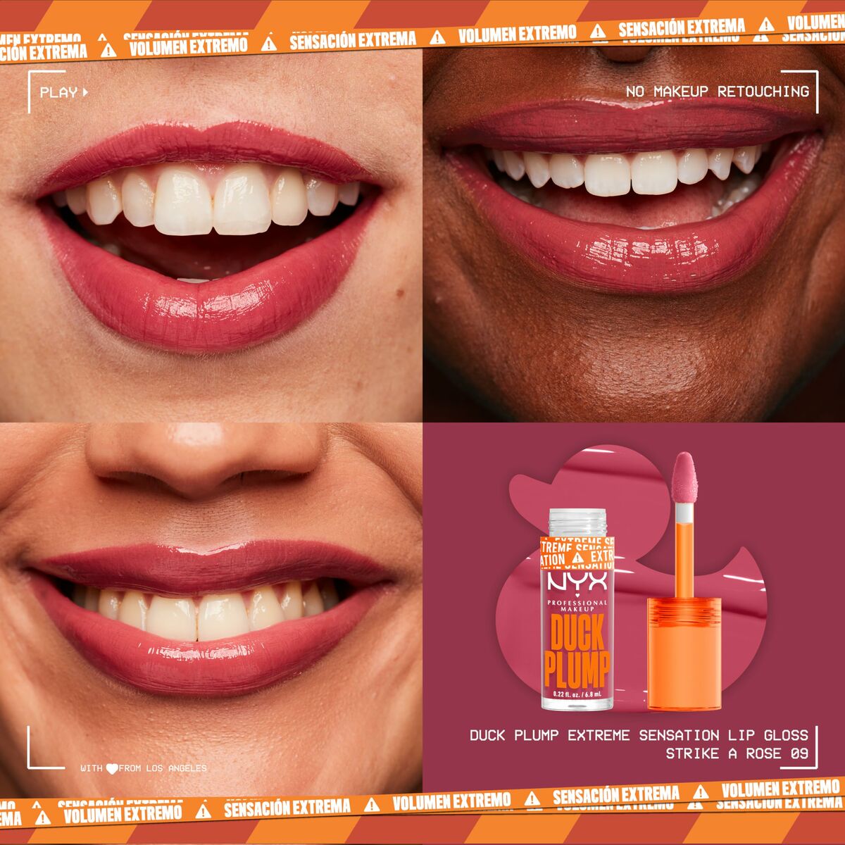 Lip-gloss NYX Duck Plump Strike a rose 6,8 ml product packaging 6.8 ml