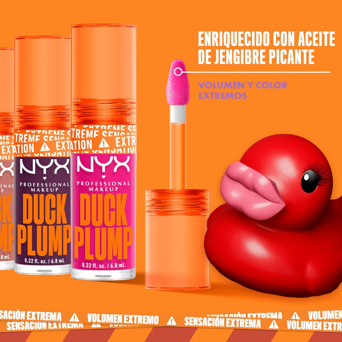 Lip-gloss NYX Duck Plump Hall of flame 6,8 ml product packaging 6.8 ml