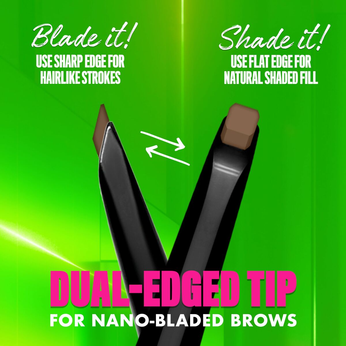 Eyebrow Pencil NYX BLADE & SHADE NANO Nº 01-Ash Blonde product packaging