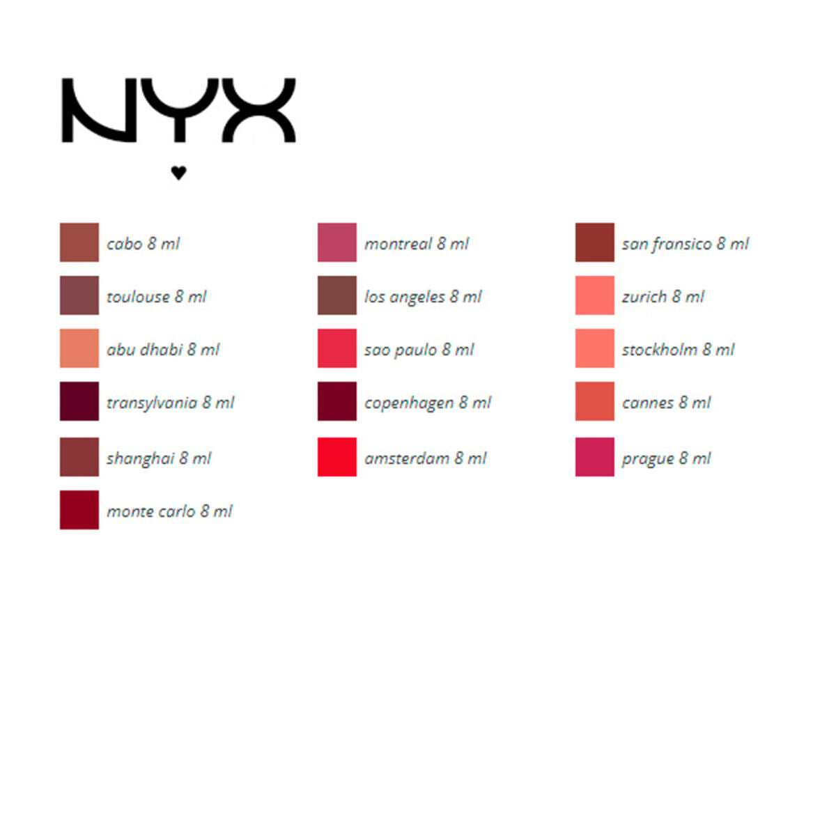 Lipstick Soft Matte NYX (8 ml) makeup packaging