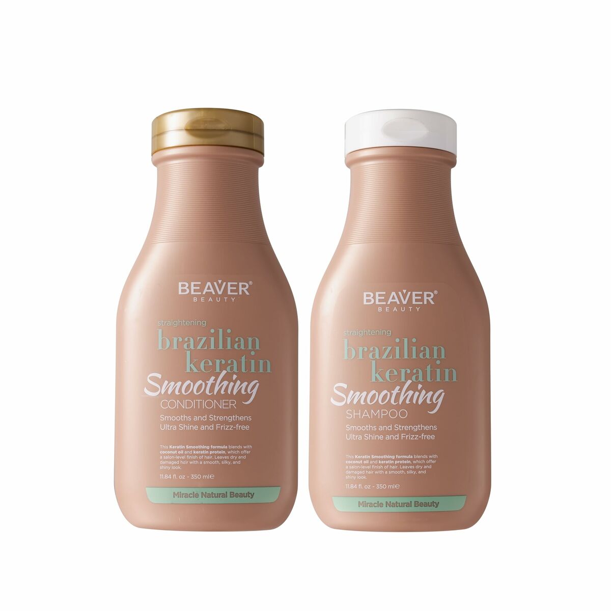 Straightening Shampoo Beaver BRAZILIAN KERATIN 350 ml shampoo bottle