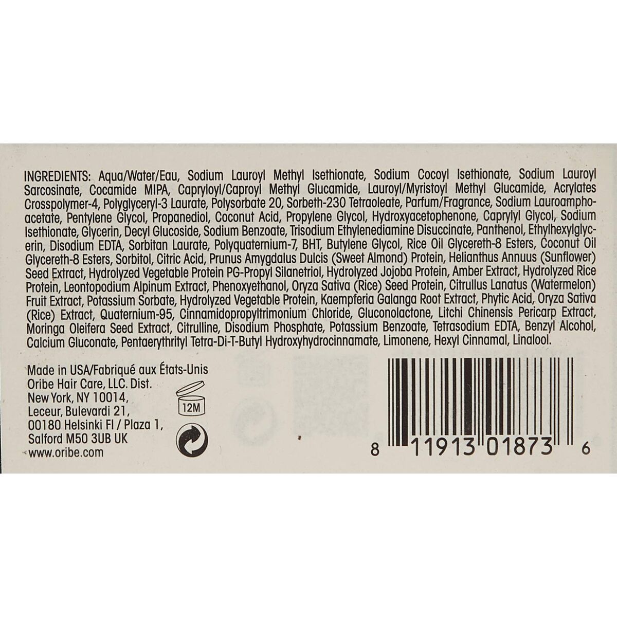 Shampoo Oribe 250 ml shampoo bottle