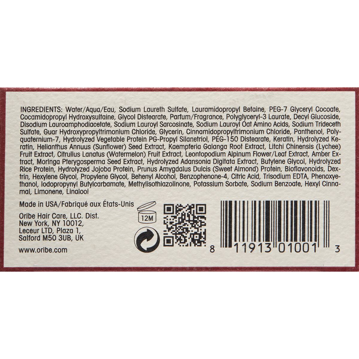Shampoo Oribe 250 ml shampoo bottle
