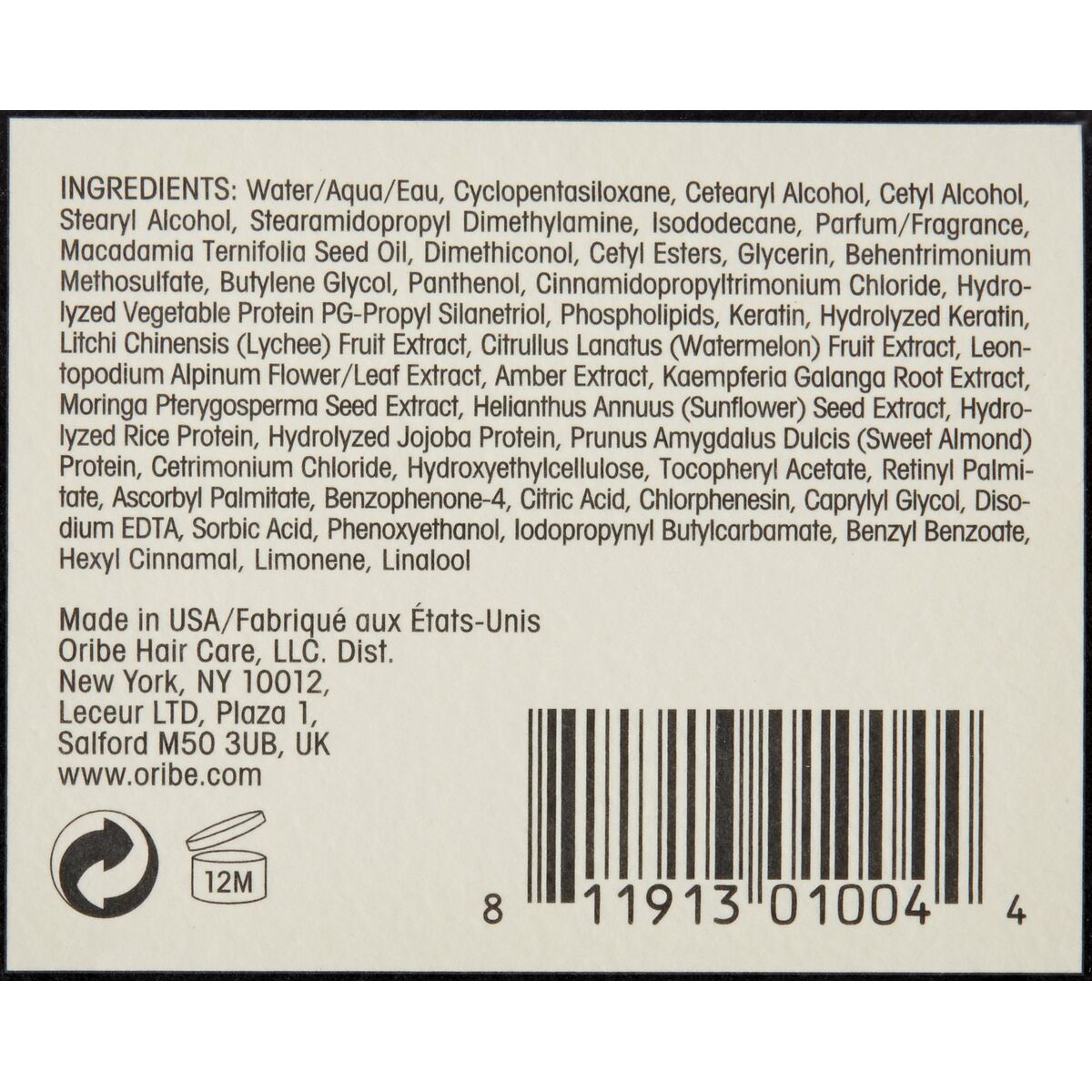 Conditioner Oribe conditioner bottle
