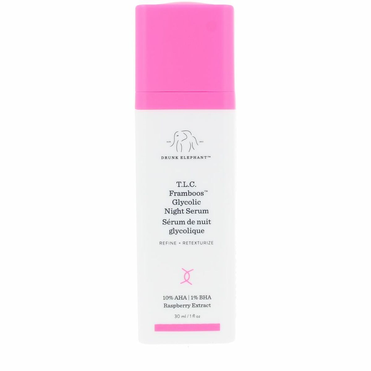 Facial Serum Drunk Elephant T.L.C. FRAMBOOS GLYCOLIC 30 ml serum bottle