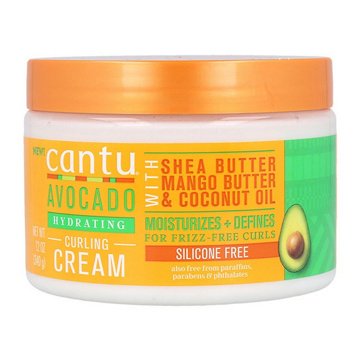 Hydrating Cream for Curly Hair Cantu Avocado Hydrating 340 g Avocado skincare packaging