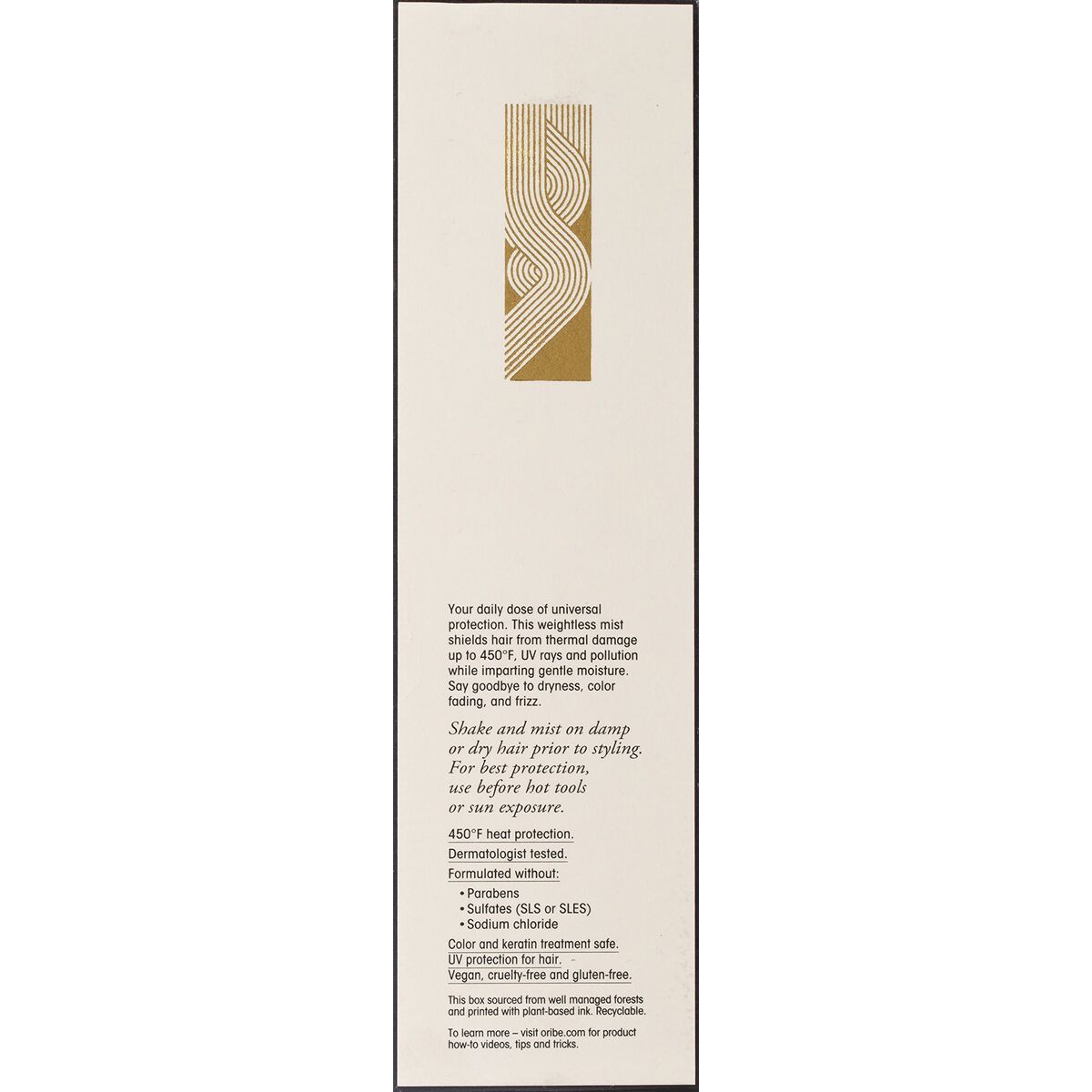 Heat Protector Oribe Invisible Defence 175 ml for Women product packaging