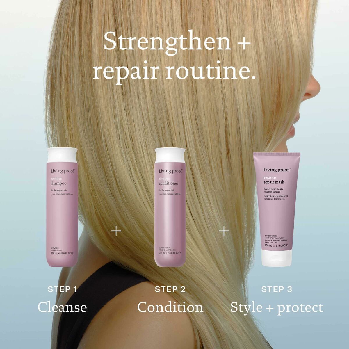 Shampoo Living Proof RESTORE 236 ml for Women shampoo bottle
