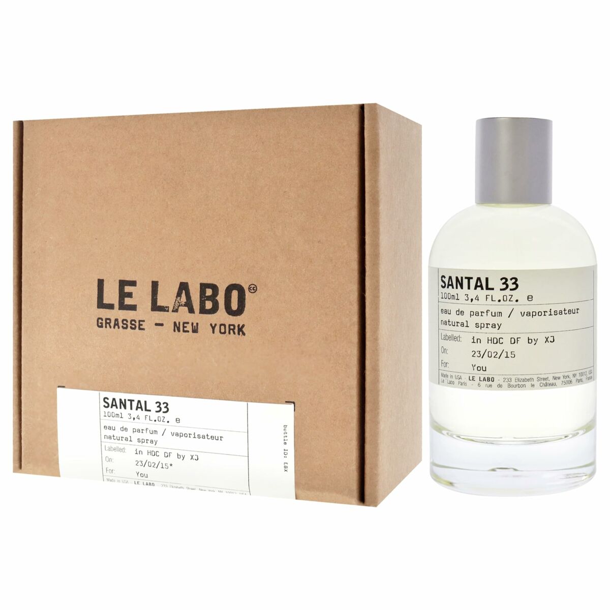 Unisex Perfume Le Labo SANTAL 33 product packaging