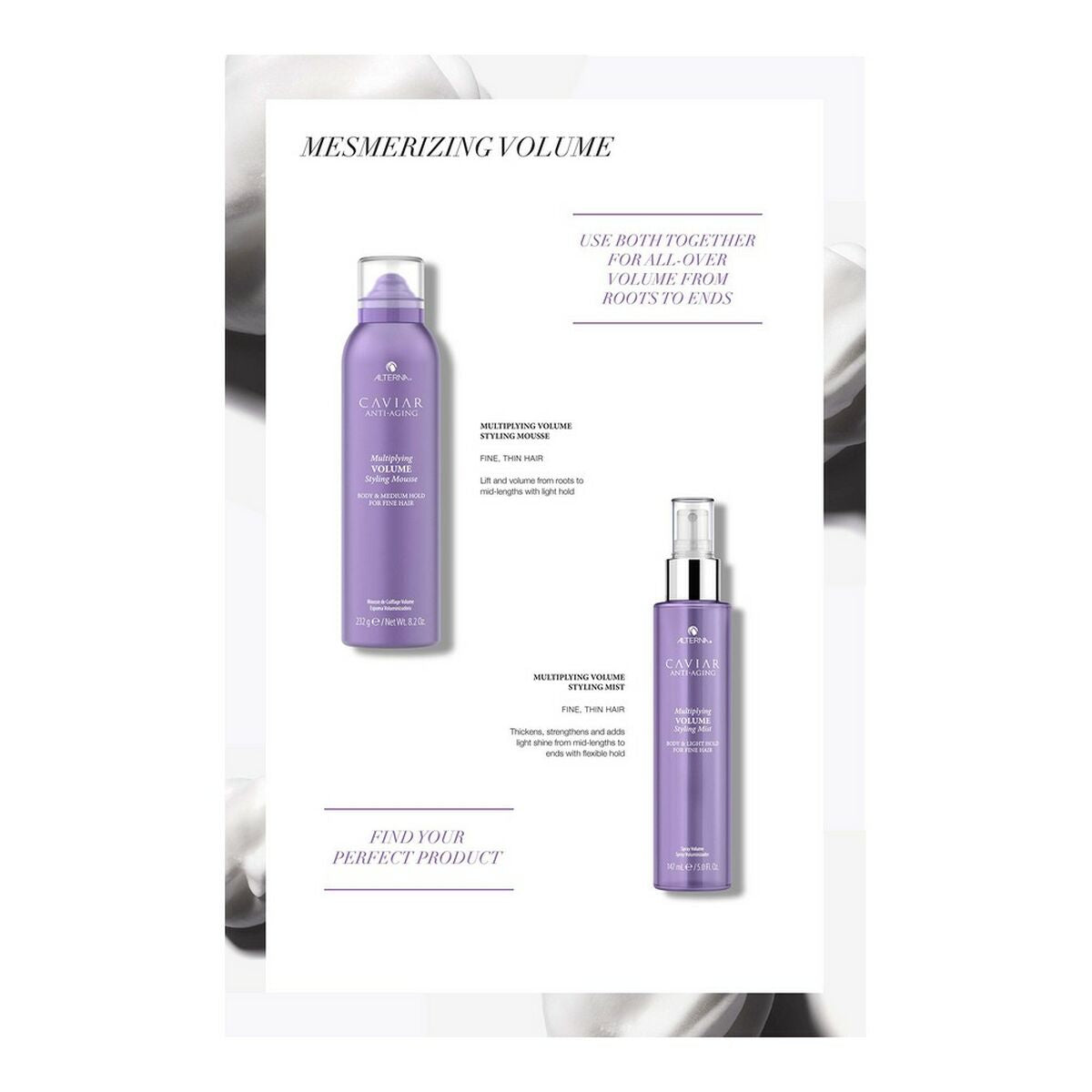 Styling Mousse Alterna Caviar Multiplying Volume 232 g product packaging