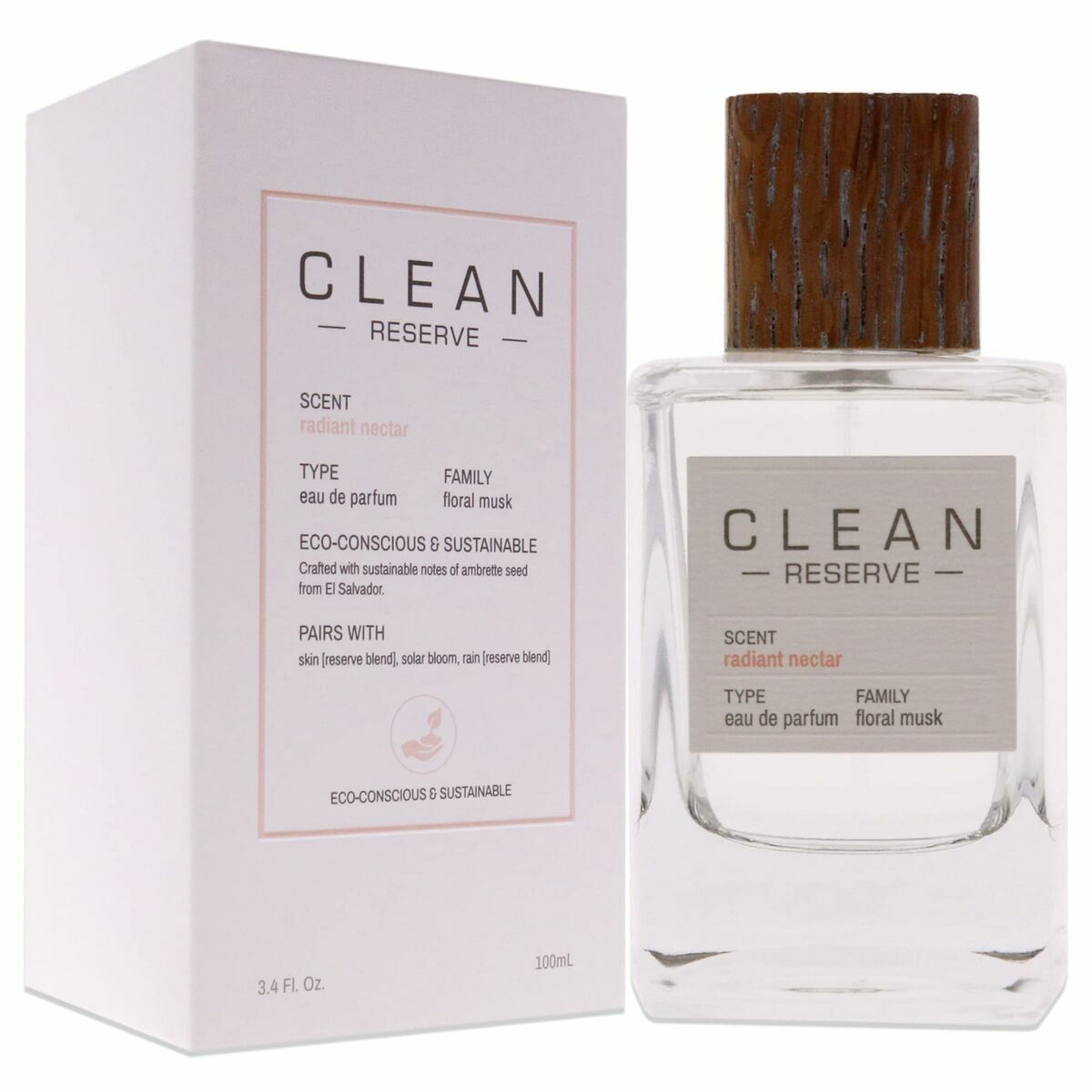 Women's Perfume Clean Radiant Nectar EDP 100 ml bottle