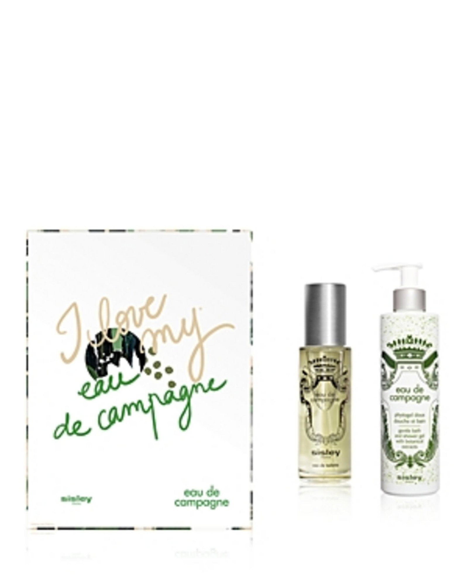 Set Sisley: Eau De Campagne, Moisturizing, Shower Gel, All Skin Types, 250 ml + Eau De Campagne, Eau De Toilette, For Women, 100 ml