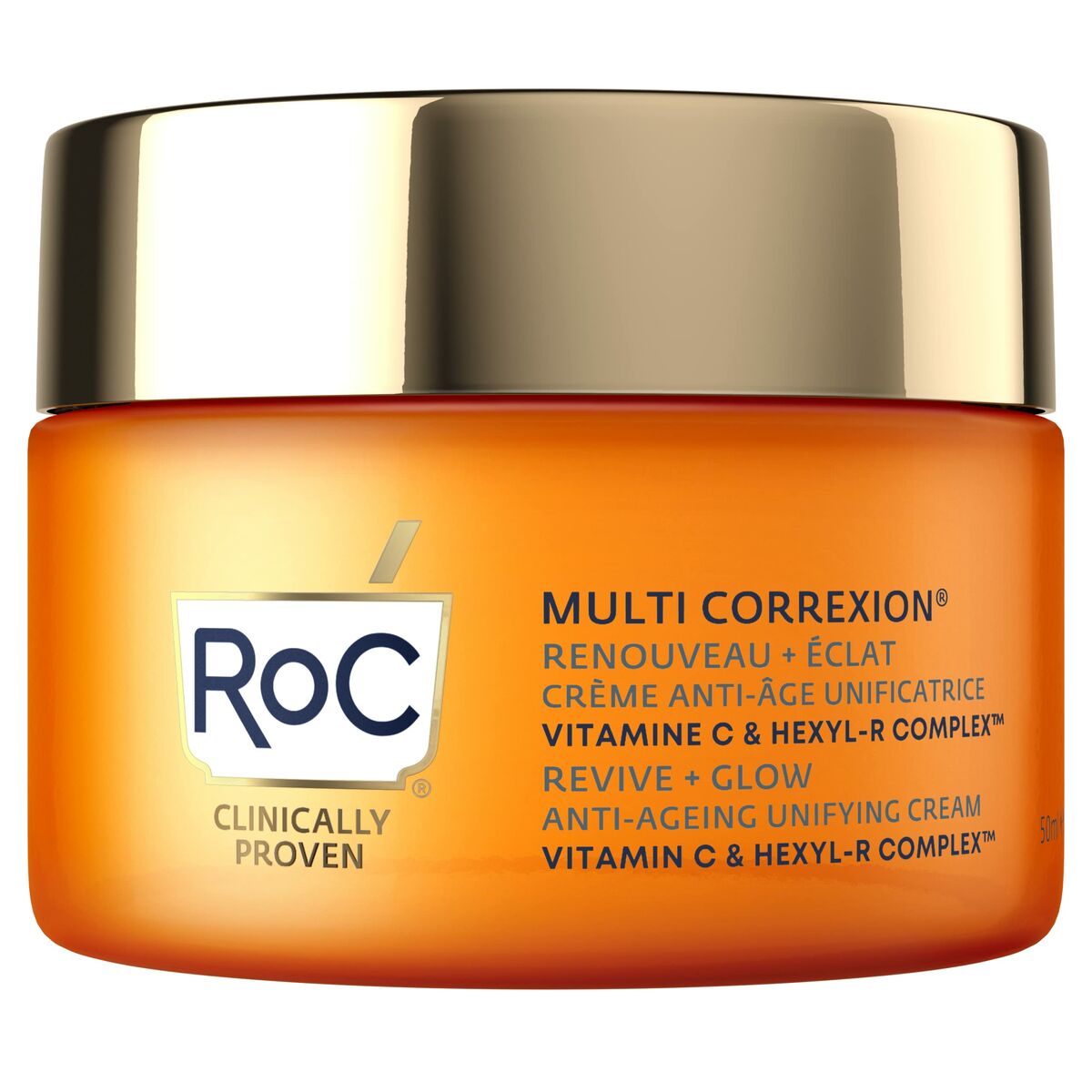 Anti-Ageing Cream Roc Revive Glow 50 ml for Women skincare packaging