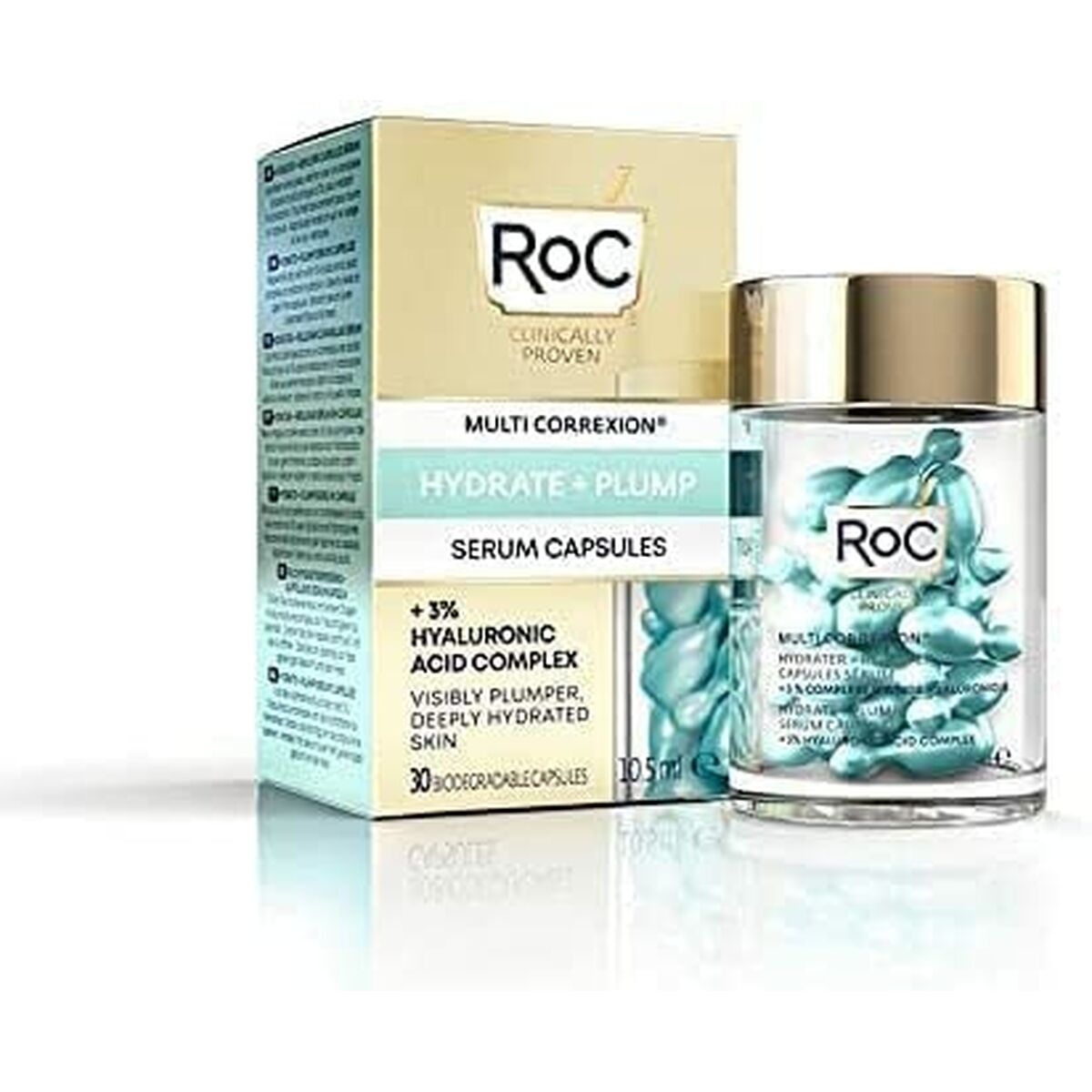 Facial Serum Roc Hydrate Plump Hyaluronic Acid (30 Units) for Women serum bottle