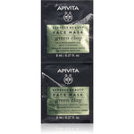 Set, Apivita, Green Clay, Cleansing & Purifying, Clay Mask, 2 pcs, 8 ml