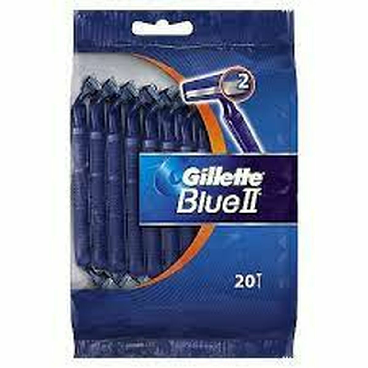 Disposable Razor Gillette Blue II 20 Units for Women product packaging