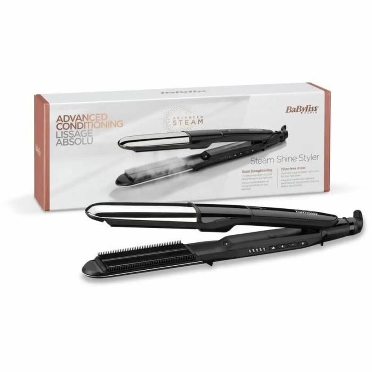 Hair Straightener Babyliss ST496E Black Black/Silver product packaging