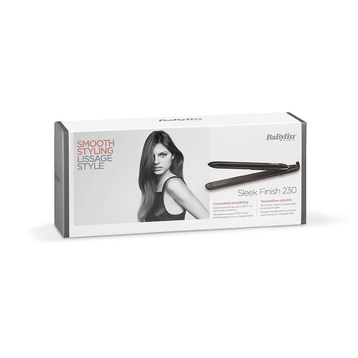 Hair Straightener Babyliss Sleek Finish 230E Black product packaging