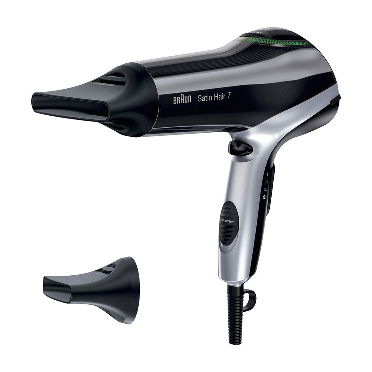 Hairdryer Braun Satin Hair 7 HD710 Black 2200 W Ionic product packaging