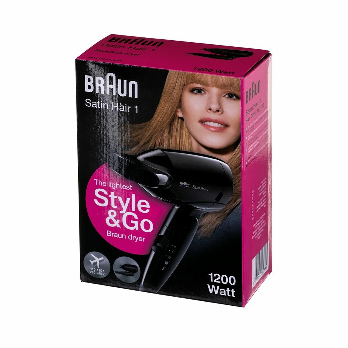 Hairdryer Braun HD130 Black 1200 W product packaging