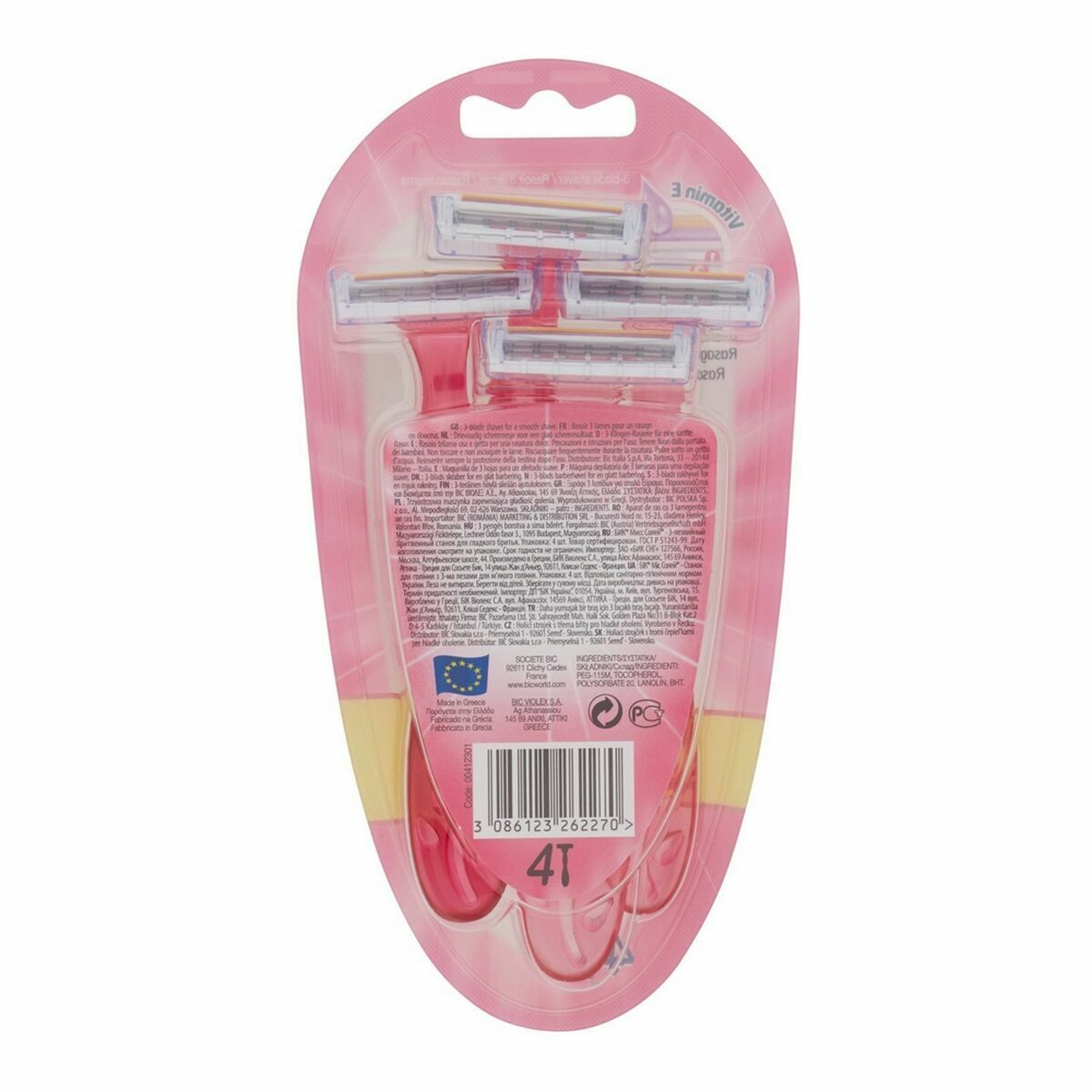 Manual shaving razor Bic Lady product packaging