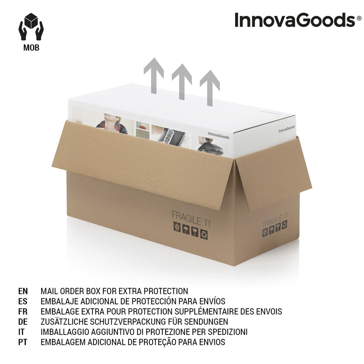 Magnifying Mirror with LED 4-in-1 Ledflect InnovaGoods product packaging