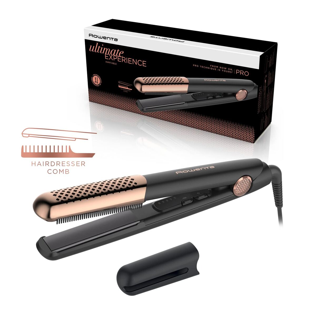 Curling Tongs Rowenta SF8230F0 Black product packaging