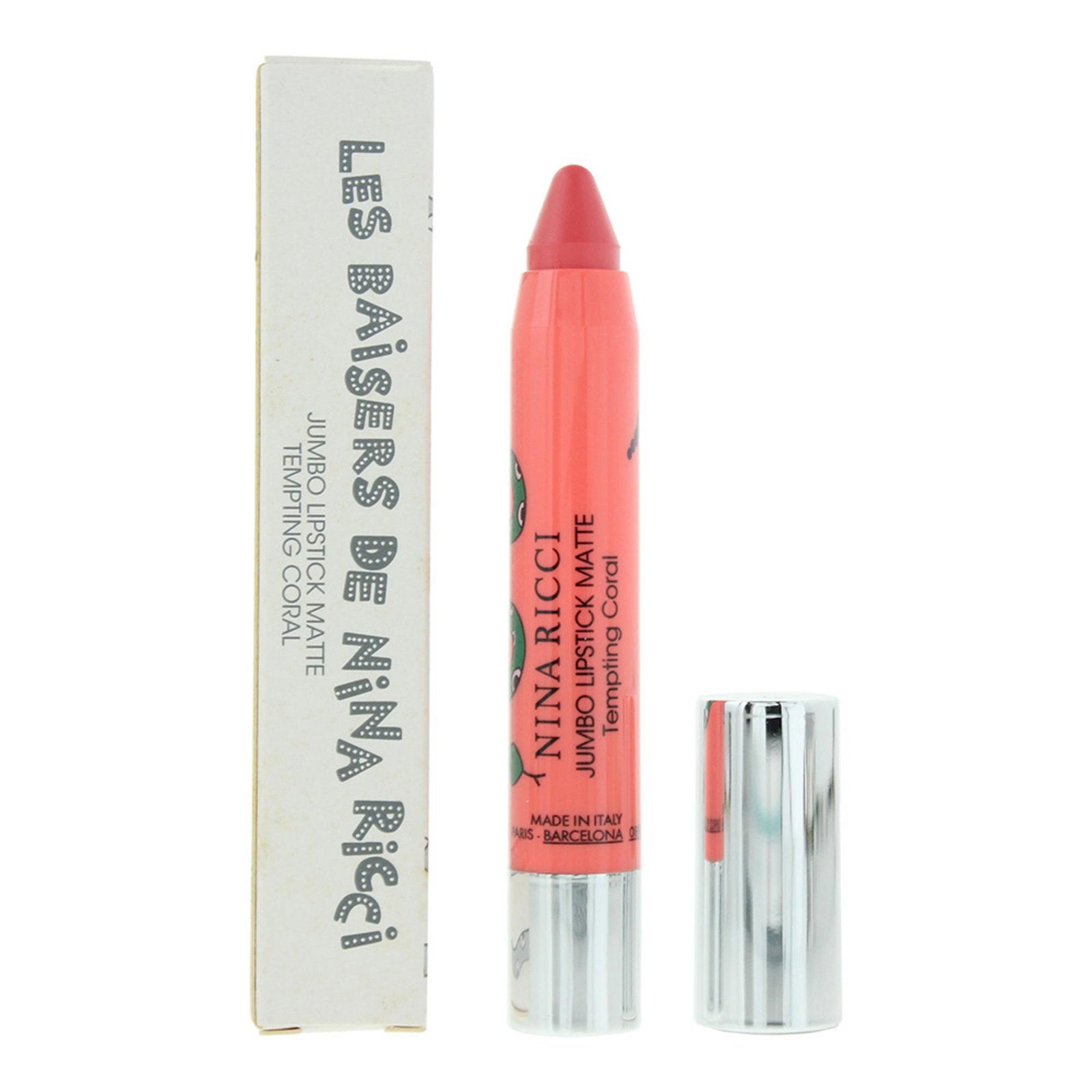 Nina Ricci, Jumbo Lipstick Matte, Matte, Cream Lipstick, Tempting Coral, 2.5 g