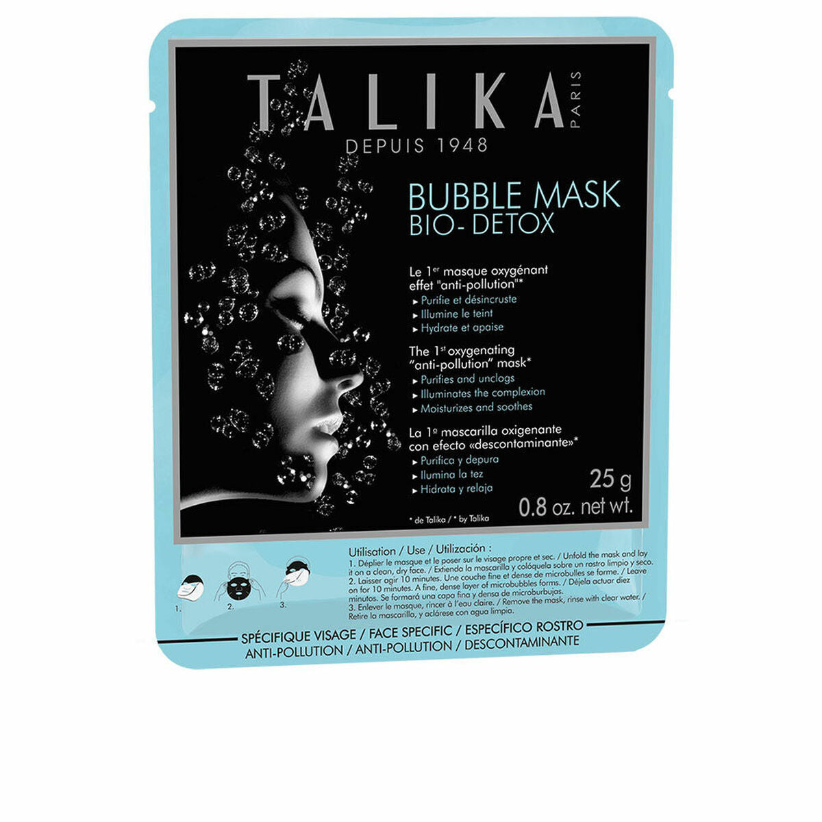 Detoxifying Mask Bubble Bio Talika Bubble Bio Detox 25 g mask packaging