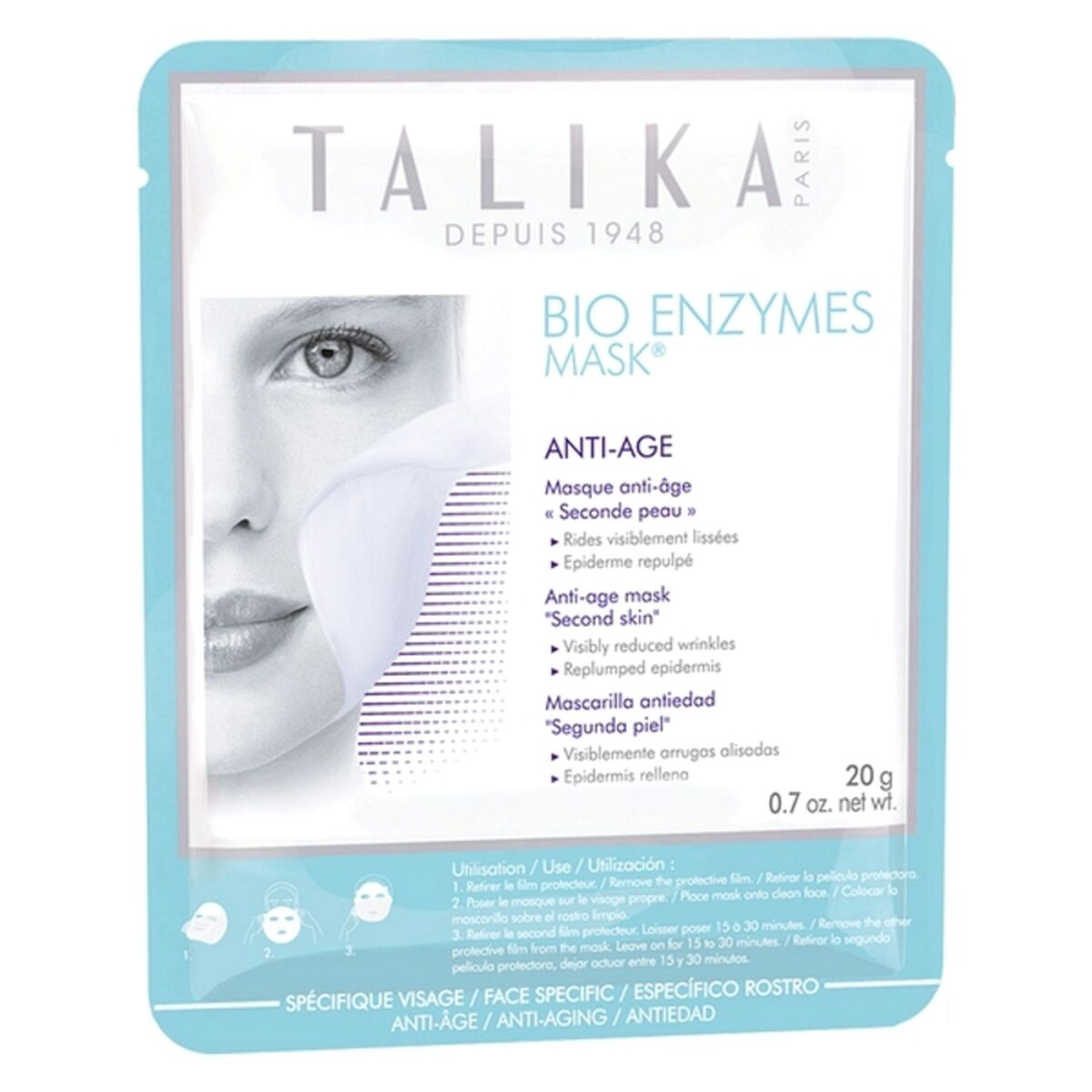 Facial Mask Talika Bio Enzymes Anti-ageing 20 g for Women mask packaging