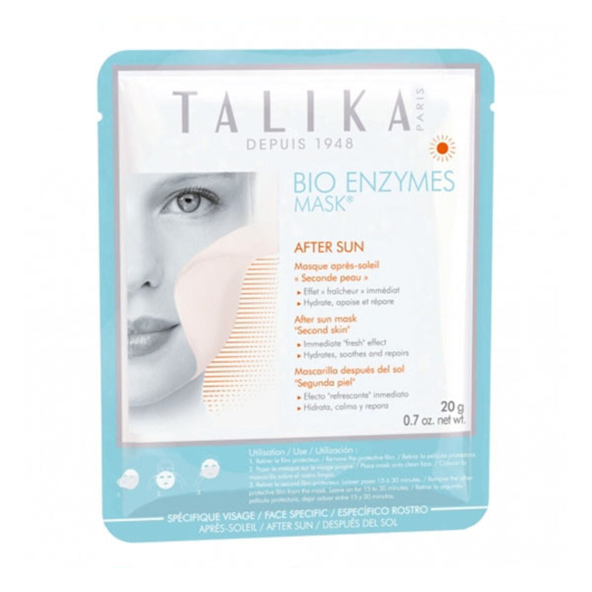 Moisturizing Facial Mask Talika 20 g for Women mask packaging