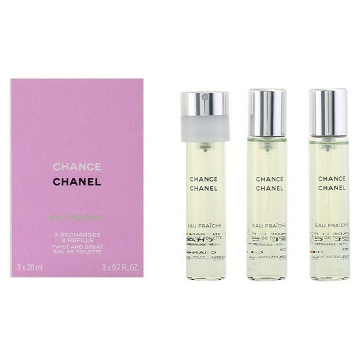 Women's Perfume Set Chance Eau Fraiche Chanel (3 pcs) Chance Eau Fraiche for Women product packaging