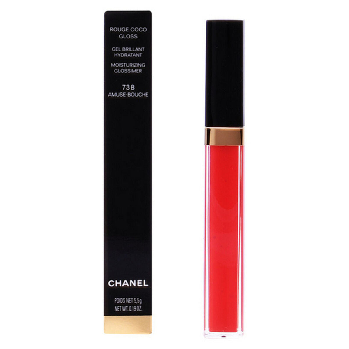 Lip-gloss Rouge Coco Chanel product packaging