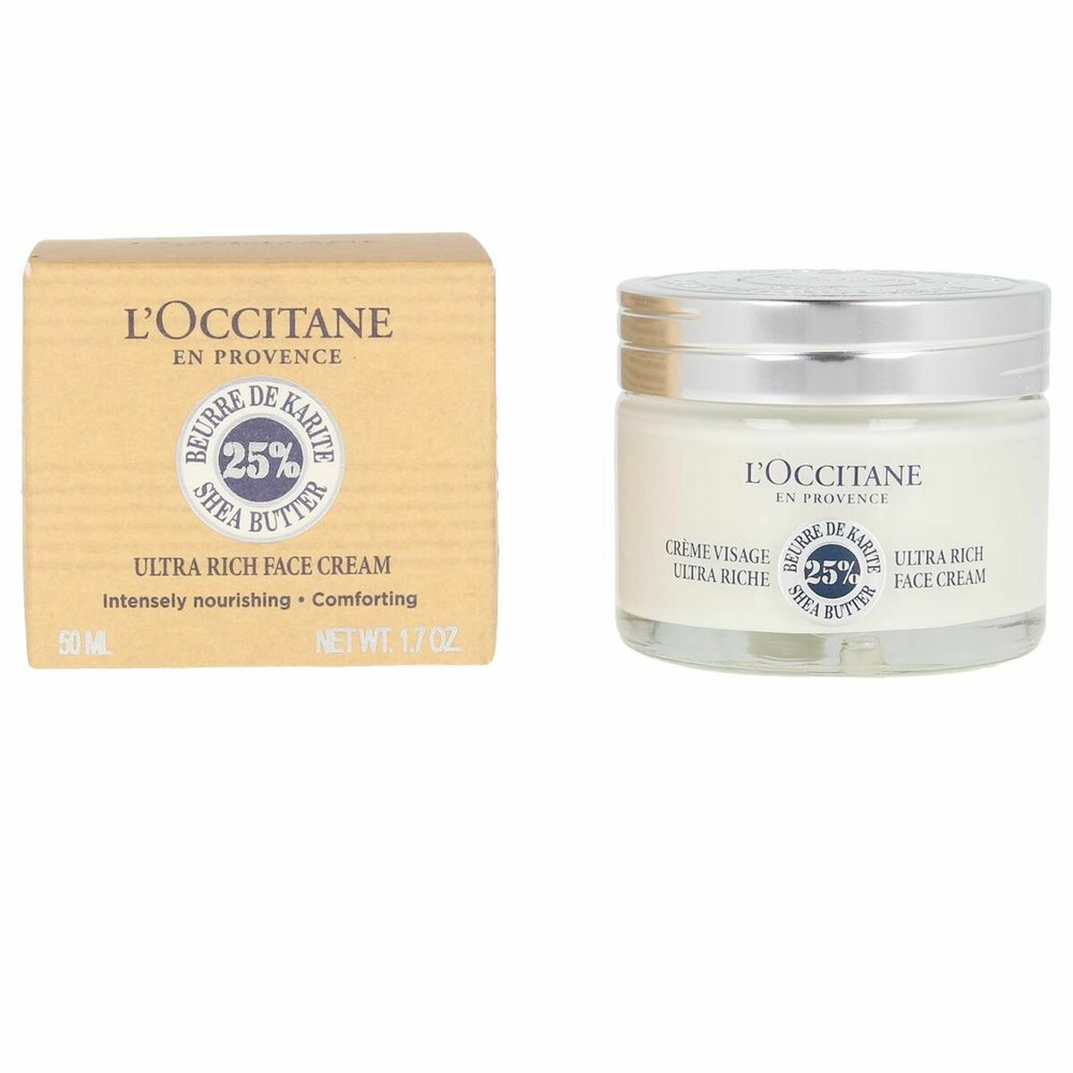 Restorative Cream L'Occitane En Provence 01CV050K18 50 ml Shea Butter skincare packaging
