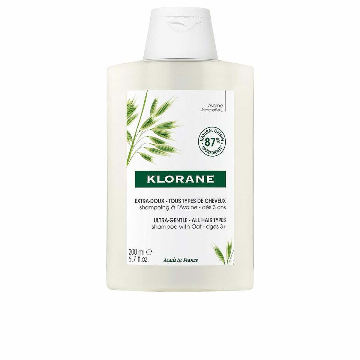Extrasoft Shampoo Klorane 200 ml for Women shampoo bottle
