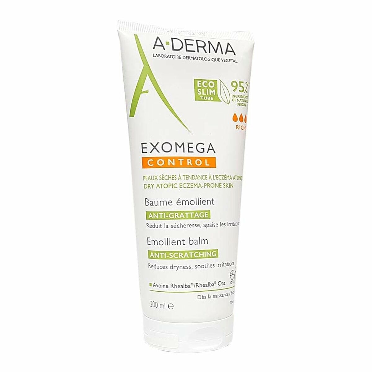 Soothing Balsam for Itching and Irritated Skin A-Derma Exomega Control 200 ml product packaging