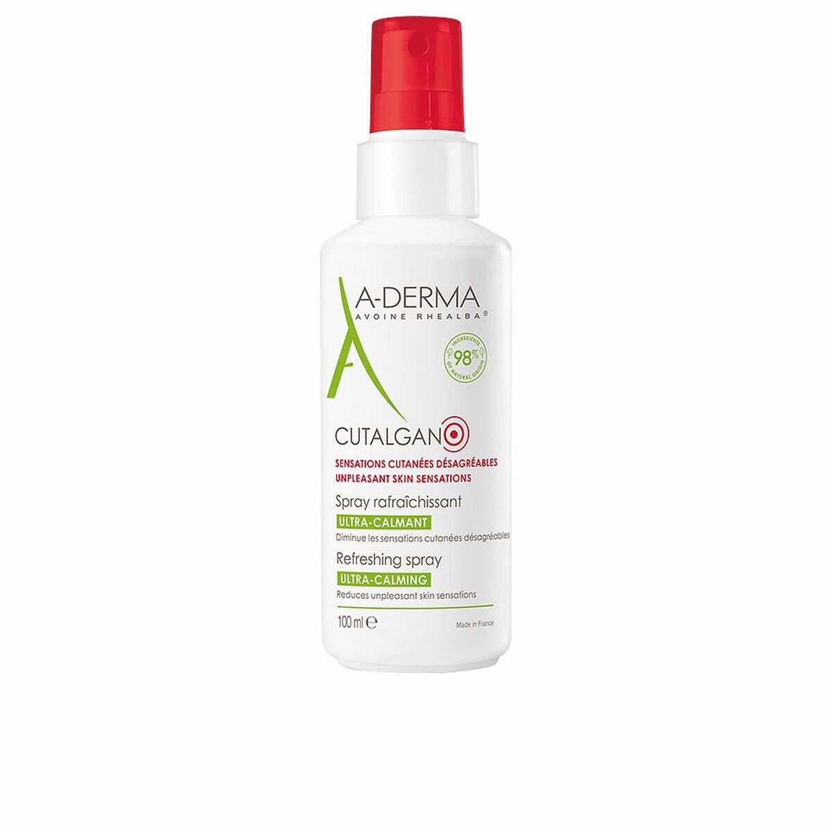 Body Spray A-Derma Cutalgan Soothing Refreshing (100 ml) for Women product packaging