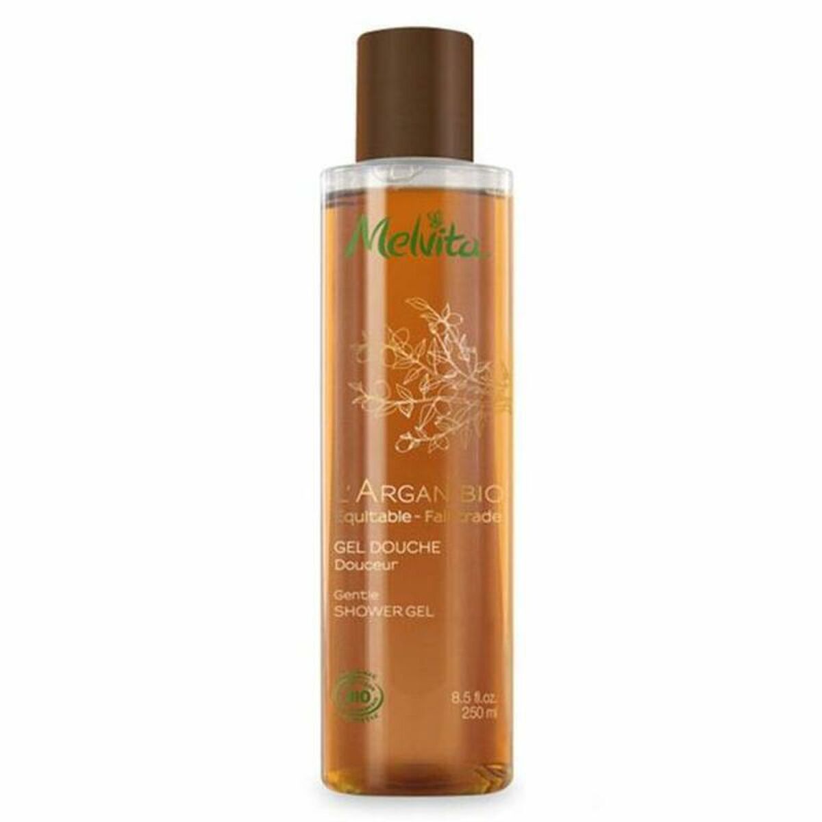 Shower Gel L'Argan Bio Melvita (250 ml) for Women skincare packaging